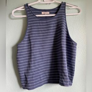 Blue striped Madewell tank top. Size xl